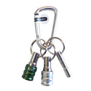 ベストツール BESTTOOL ベストツール BTH-22GW ビットホルダー 2PCカラビナ付 グリーン シルバー