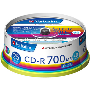 バーベイタム Verbatim バーベイタム SR80FP25V1 CD-R CDR 700MB 48倍速 25枚 Verbatim