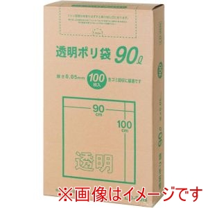 ケミカルジャパン ケミカルジャパン 透明 ポリ袋 90L BOX 100P LD-90N