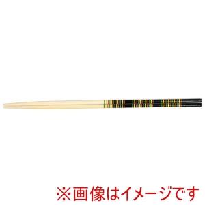 萬洋 MANYO 萬洋 26-107B ゲンロク菜箸 黒 33cm