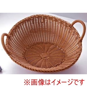 萬洋 MANYO 萬洋 91-122L 樹脂丸斜め型バスケット手付茶 大