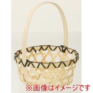 萬洋 MANYO 萬洋 15-781 白竹六ツ目かご手付丸