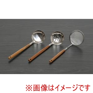 萬洋 MANYO 萬洋 27-617 竹柄ステンレスお玉穴アキ