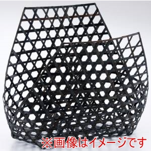 萬洋 MANYO 萬洋 18-542H 六ッ目包みかご 黒 特大