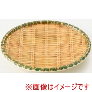 萬洋 MANYO 萬洋 91-312L 竹風メラミンプレート巻渕 青 丸 大