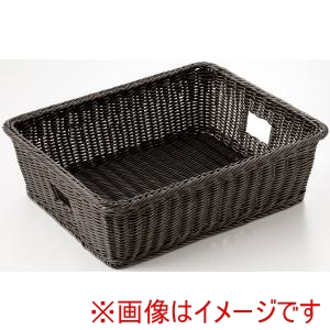 萬洋 MANYO 萬洋 91-409S 樹脂脱衣かご手付 ダークブラウン 小