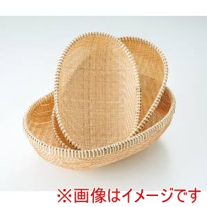 萬洋 MANYO 萬洋 15-170L 籐渕飾り編みザル 小判 大