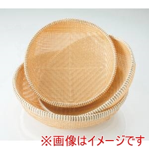 萬洋 MANYO 萬洋 15-171S 籐渕飾り編みザル 丸深 小