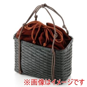 萬洋 MANYO 萬洋 57-151 ゴザ目編みバック角長 黒 小