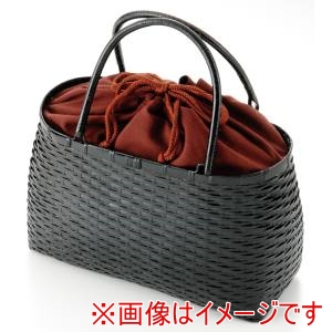 萬洋 MANYO 萬洋 57-153 ゴザ目編みバック小判 黒