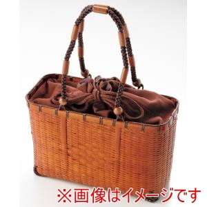 萬洋 MANYO 萬洋 57-154 ゴザ目編みバック角長 茶