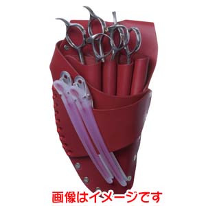 竹家 TAKEYA 竹家 牛革製 シザーハンズ SH-05 4丁用 レッド