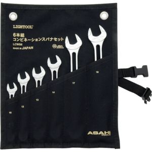 旭金属工業 アサヒ ASH LCWS6 ライツールコンビネーションスパナセット6丁組