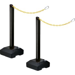 中発販売 リーレックス Reelex Reelex BN-685BSTSET プラチェーン内蔵ポールバリネオ2 2本セット ブラック メーカー直送 代引不可 北海道沖縄離島不可