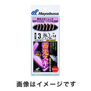 ハヤブサ Hayabusa ハヤブサ 小アジ専科 蓄光スキン 堤防小アジ五目 レッド 6号 ハリス 1 HS400