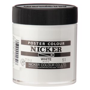 ニッカー絵具 ニッカー絵具 ポスターカラー 130ML 051 ホワイト PC130ML#051