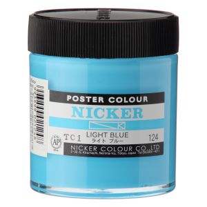 ニッカー絵具 ニッカー絵具 ポスターカラー 130ML 124 ライトブルー PC130ML#124