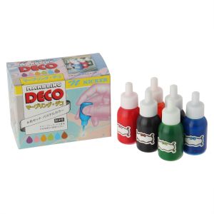 ニッカー絵具 ニッカー絵具 マーブリング デコ 6色セット パステルカラーN MD-6PN