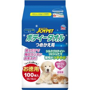 アースペット EARTH アースペット ジョイペット ボディータオルペット用 つめかえ用 100枚 犬 ウェットティッシュ