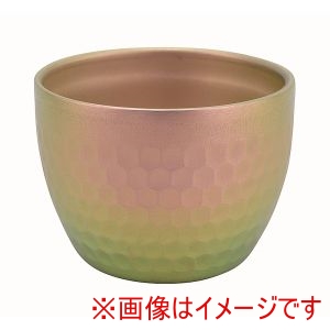 カクセー Kakusee カクセー チタン槌目ぐい呑み 二重構造 チタン陽極酸化発色 さくらピンク PY-C023