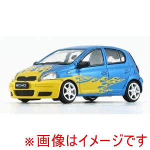 国際貿易 国際貿易 64B0383 BMC 1/64 トヨタ ヤリス/エコー/ヴィッツ 1998 5ドア ブルー/ファイアー塗装 LHD