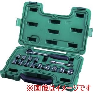 SATA SATA 9525 6角ソケットレンチセット 差込角12.7mm 15点