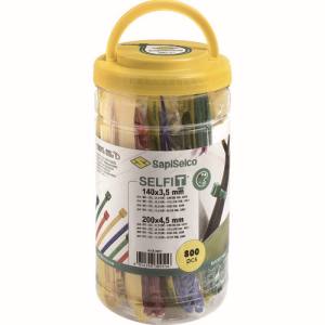 SapiSelco SapiSelco BUCK.003 バケットケーブルタイ カラーミックス 800本 140mm、