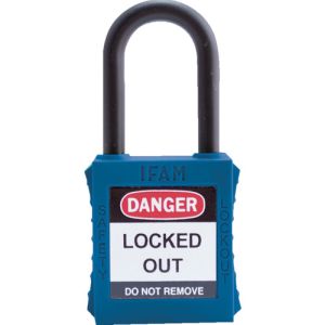 イファム IFAM イファム 044760 ロックアウト用南京錠 ナイロン製シャックル 青