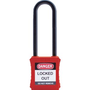イファム IFAM イファム 044726 ロックアウト用南京錠 ナイロン製シャックル ツル長 赤