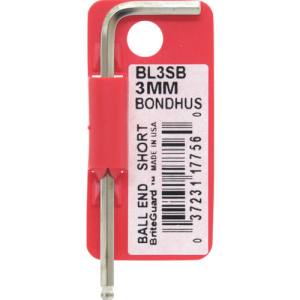ボンダス BONDHUS ボンダス BL3SB ボールポイント L-レンチ ショート メッキ 3mm BONDHUS