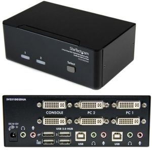 スターテックドットコム StarTech.com スターテック SV231DD2DUA 2ポート デュアルDVIディスプレイ対応USB接続KVMスイッチ/PCパソコンCPU切替器