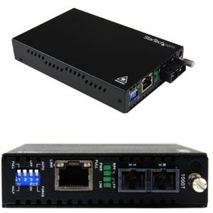 スターテックドットコム StarTech.com スターテック ZU200T0 ギガビットイーサネット対応光メディアコンバータ マルチモード RJ-45 - 光ファイバ2芯SC 最大550m