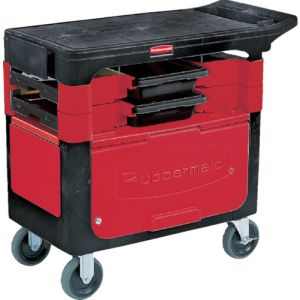 ラバーメイド Rubbermaid ラバーメイド 61808807 トレードカート カギ付き/ボックス ビン付き ブラック メーカー直送 代引不可 沖縄離島不可