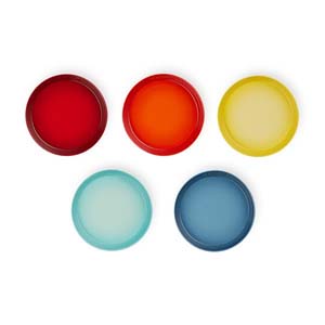 ルクルーゼ LECREUSET ルクルーゼ ネオ ラウンド プレート 17cm 5枚入り レインボー LECREUSET