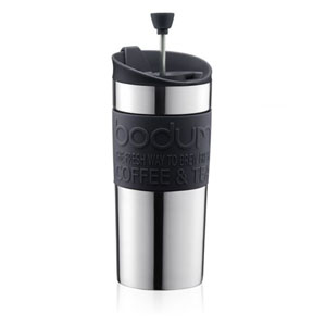 ボダム bodum ボダム トラベルプレスセット 携帯用 フレンチプレスコーヒーメーカー マグ用リッド付き ブラック bodum