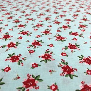 Riley Blake Riley Blake USA24 PIXIE NOEL AQUA 100cm×110cm幅 輸入生地 USAコットン メーカー直送 代引不可 北海道沖縄離島不可