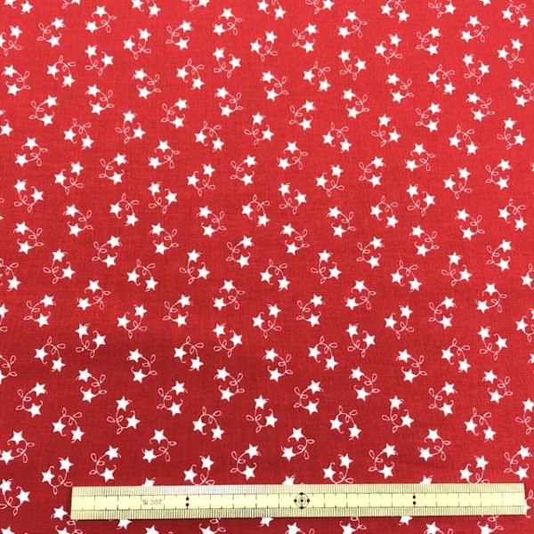  moda moda USA66 WINTER WONDERLAND STAR VINE/RED WARK 100cm×110cm幅 輸入生地 USAコットン メーカー直送 代引不可 北海道沖縄離島不可