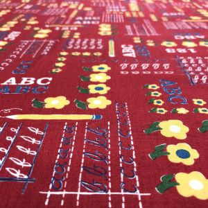 moda moda USA71 SCHOOL DAYS ABC & 123/APPLE 100cm×110cm幅 輸入生地 USAコットン メーカー直送 代引不可 北海道沖縄離島不可