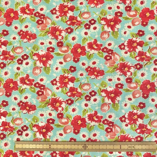  moda moda USA437 LITTLE RUBY 100cm×110cm幅 輸入生地 USAコットン メーカー直送 代引不可 北海道沖縄離島不可