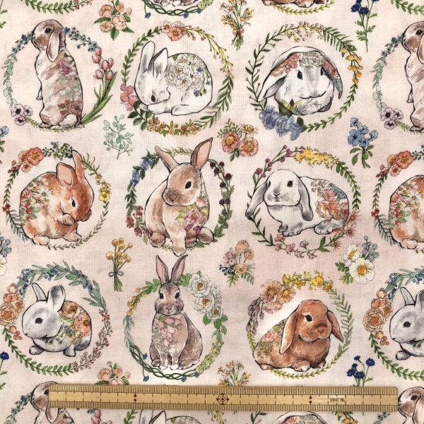  ROBERT KAUFMAN ROBERT KAUFMAN USA1134 BUNNY LANE 100cm×110cm幅 輸入生地 USAコットン メーカー直送 代引不可 北海道沖縄離島不可