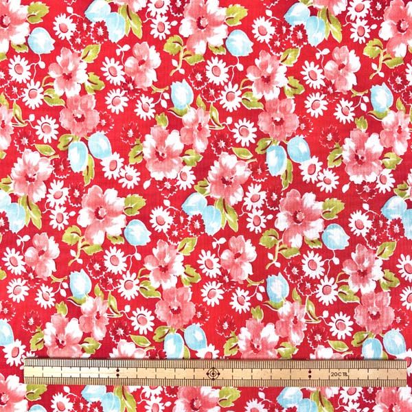  moda moda USA508 LITTLE RUBY 50cm×110cm幅 輸入生地 USAコットン メーカー直送 代引不可 北海道沖縄離島不可