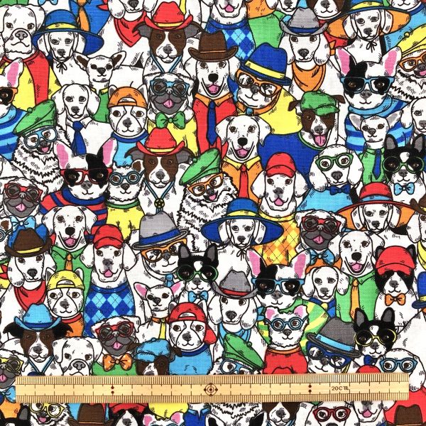  TIMELESS TREASURES TIMELESS TREASURES USA734 DOG 50cm×110cm幅 輸入生地 USAコットン メーカー直送 代引不可 北海道沖縄離島不可