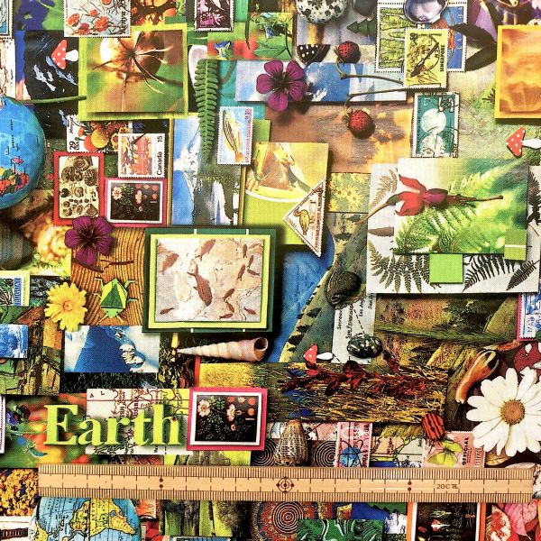  NORTHCOTT NORTHCOTT CAN011 COLOR COLLAGEII EARTH 50cm×110cm幅 カナダ輸入生地 メーカー直送 代引不可 北海道沖縄離島不可