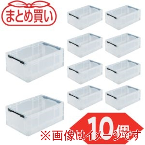 トラスコ TRUSCO トラスコ TPO-342-TM-10P まとめ買い オリコン TPO型 折りたたみコンテナ TP規格 24L 透明 10個 メーカー直送 代引不可 北海道沖縄離島不可 
