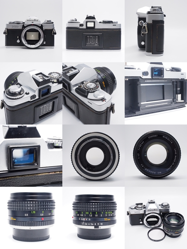  MINOLTA 中古 XD /MC-ROKKOR-PF 50mm F1.7 3027589/2500687 Cランク