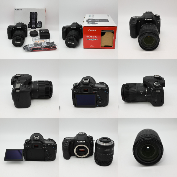  Canon 中古 EOS 80D EF-S18-135 IS USM レンズキット 091021001051/4302016298 Bランク