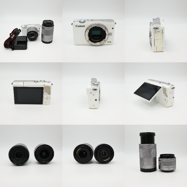  Canon 中古 EOS M10 ダブルズームキット 441032003409/521210000985/520211000103 Bランク