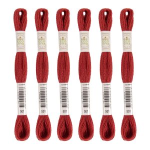 DMC DMC 刺しゅう毛糸 ECOVITA エコヴィータ ウールスレッド 1カセ 16m 同色6本入 col.501  DMC360-BOX-501