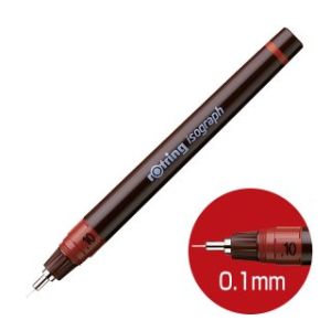 ロットリング rotring ロットリング 1903394 イソグラフ ドローイングペン 0.1mm バーガンディ rotring