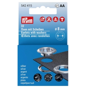 プリム Prym プリム 補充用 片面ハトメ金具 8mm 32組入 PRM542415